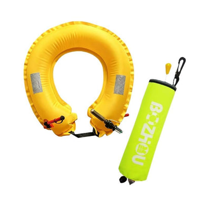 Life-Saving Car Escape Tool: 5-Second Auto Inflate Lifebuoy & Window Breaker for Vehicle Flooding & Accidents (Patent Design) - color: Yellow