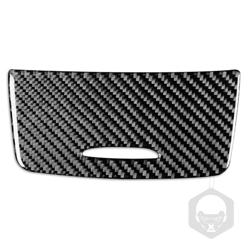 Car Center Control Cigarette Lighter Ashtrays Cover Panel Sticker Real Carbon Fiber Interior Trim Accessories Compatible with Benz CLA C117 2014-2018 GLA X156 2015-2019 Black - color: Center Control Cigarette Lighter Cover Panel