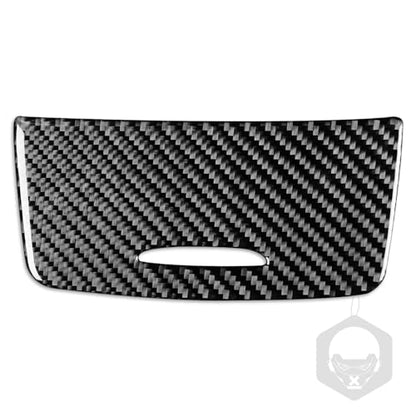 Car Center Control Cigarette Lighter Ashtrays Cover Panel Sticker Real Carbon Fiber Interior Trim Accessories Compatible with Benz CLA C117 2014-2018 GLA X156 2015-2019 Black - color: Center Control Cigarette Lighter Cover Panel