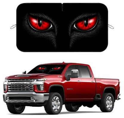 Wolf Eyes Car Windshield Sun Shade, Foldable Car Front Window Sunshade, UV Ray Reflector Sun Blocker, Heat Protection Windshield Cover Universal Fit for Sedans, Trucks, SUV, 59" x 31.5" - color: color 3