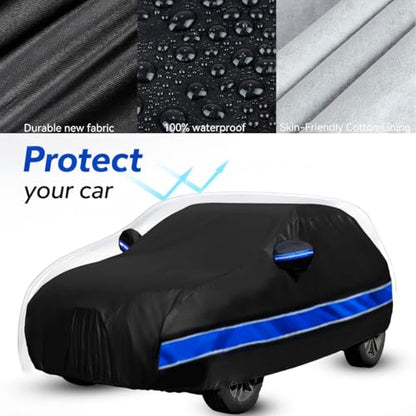 Car Cover Compatible with Mercedes-Benz GLC,10-Layer Car Cover Waterproof All Weather,Full Exterior Cover with Cotton Lining,Sun Rain UV Dust Snow Protection with Door Zipper,Fit for 2016-2025 - size: Custom Fit for Glc