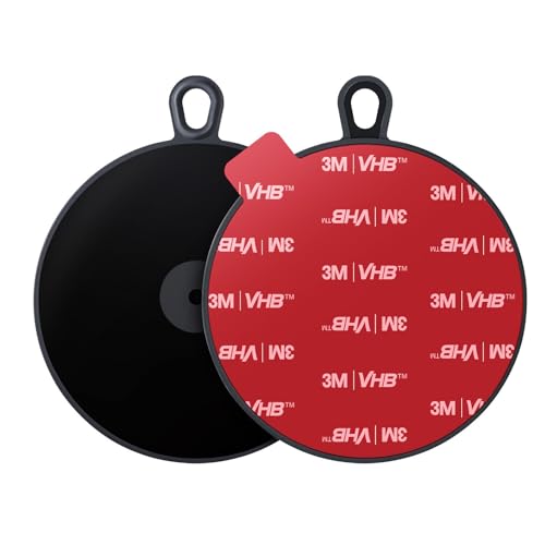 pop-tech Adhesive Dashboard Mounting Disk: 95mm Dash Pad Mount Disc for Suction Cup & Vacuum Phone Holder - 2 Packs 3.74" High Bond Car Sticky Base Plate for Garmin & Tomtom GPS DashCam