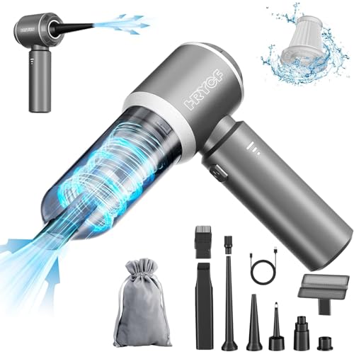 Professional Car Vacuum Cleaner, 20000Pa Powerful Handheld Vacuum for Car Interior Cleaning, Portable Cordless Mini Vacuum with Brushless Motor & Crevice Tool for Car - color: Gray
