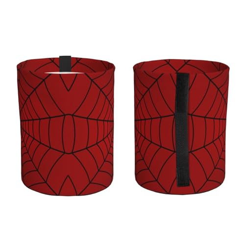 Red Spider Web Car Trash Can Small Portable Car Garbage Bag for Back Front Seat RV's Camping Accessories - color: Red Spider Web