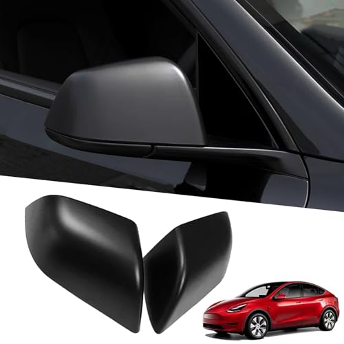 YHCDSEA Rearview Mirror Guard Cover for Tesla Model Y, Side Mirror Cover Exterior Accessories fit for Model Y 2024 2023 2022 2021 (Matt Black) - color: MY-Matt Black