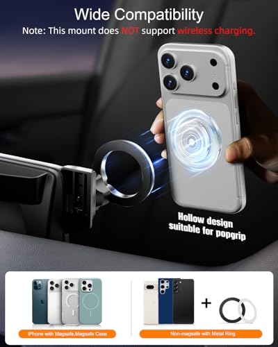 pop-tech Magnetic Phone Holder for Honda Civic 11th Gen 2022 2023 2024 2025 2026, 360° Car Screen Phone Mount Made for Civic Hatchback Sedan Touchscreen, Compatible with Magsafe iPhone Accessories - style: for 2022-2026 Civic