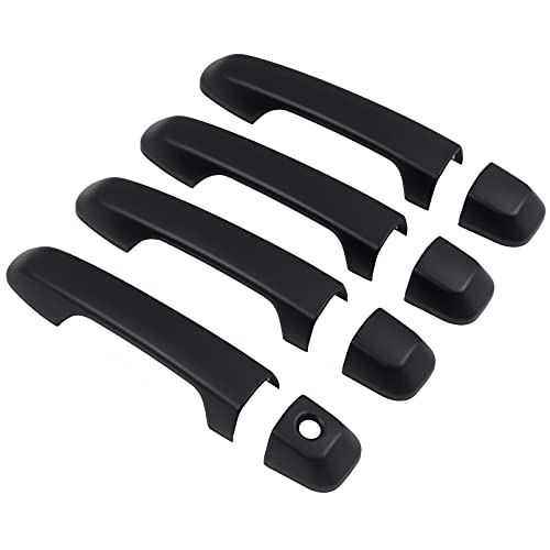 ITrims Door Handle Cover Trim for Toyota 4Runner 4WD N280 Prado J150 2010-2024 2018 2019 2020 Car Styling Accessories Exterior Door Handles 8PCS ABS (No Smart Key Holes Matte Black) - size: No Smart Key Holes Matte Black