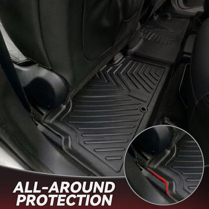 YITAMOTOR Floor Mats for Kia Telluride 2025-2020 7&8 Seats, All Weather Custom Fit TPE Rubber Mat, Kia Telluride Accessories Floor Liners Full Set, 1st & 2nd & 3rd Row & Backrest Mats & Cargo Liner - style: 2020-2025 Kia Telluride Floor Mats+Cargo Mat wit