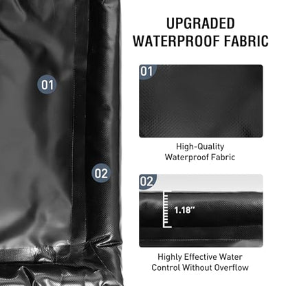 Huatean Home Garage Floor Mat, (7'9" x 18") Under Car Waterproof Containment Mats, Oil Mat for Garage Covering, Garages Floor Mats for Under Car, Keeps Dry and Clean - size: 7'11" x 18'1" (Rectangular)