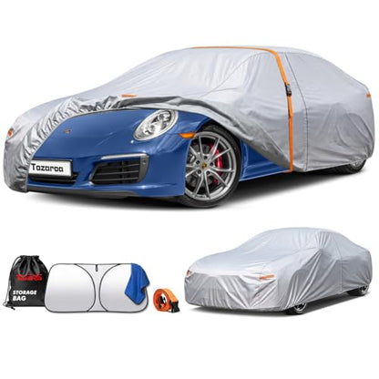 Car Cover Waterproof All-Weather,Heavy-Duty Outdoor Full Exterior Automobiles Sedan/Coupe (Length 179-185 inch) with Windshield Sun Shade Universal Fit Corvette C4 C5 C6 C7,Acura NSX etc - size: Fit Coupe Length 179-185 Inch(3l-0)