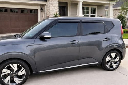 2020-2025 Tape-on Rain Guards for Kia Soul Side Window Deflector Visors EX GT-Line Turbo LX S X-Line Durable Tinted Vent Shade 2021 2022 2023 2024 - size: For Kia Soul 2020-2025