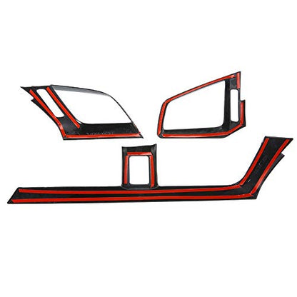 GZXinWei Carbon Fiber Grain ABS Car Interior Front Side and Console Air Outlet Vent Frame Trim Sticker for Honda 10th Gen Civic 2016 2017 2018 2019 2020 2021 - color: Carbon Fiber Grain