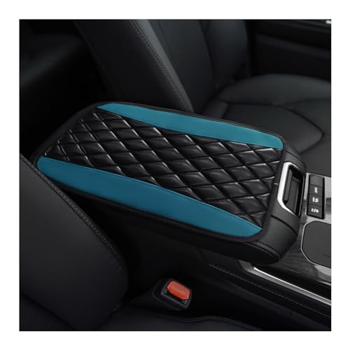 Ohleats Car Center Console Cushion Pad, PU Leather Waterproof Auto Armrest Box Cover Protector, Comfortable Armrest Seat Box Cover Mat, Universal Car Accessories for SUV Truck (Black Green) - color: Black Green