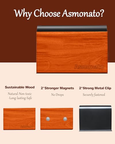 Car Air Freshener-The Original Wood Air Freshener for Visor Clip - Long Lasting Car Odor Eliminator and Scent Diffuser for Cabin, Truck & SUV-Includes 1 Metal Clips-Amber