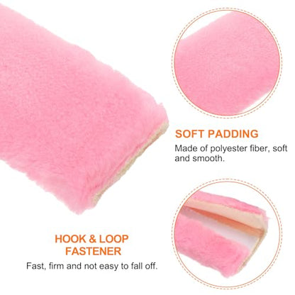 HARFINGTON 2pcs Car Seat Belt Pad Soft Fiber Seatbelt Shoulder Strap Covers Comfortable Driving Cushion Universal Car Accessories for Car, Pink - color: Pink