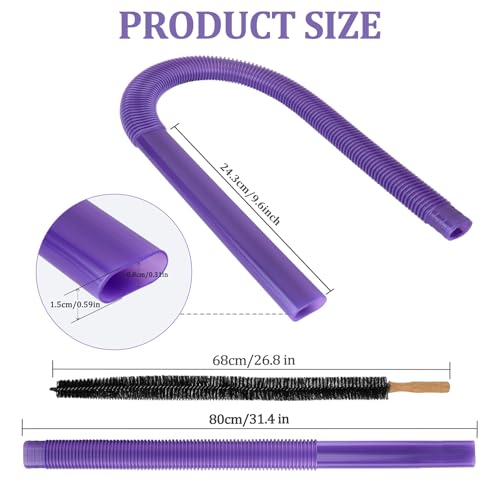 Dryer Vent Lint Vacuum Atttachments Kit and Crevice Tool for Dyson Gen 5 V15 V12 V11 V10 V8 V7 Detect Outsize Slim Absolute Cyclone Vacuum Cleaner Nozzle Flexible Dryer Lint Remove Hose Cleaner Kit - style: Dryer Hose Kit Purple