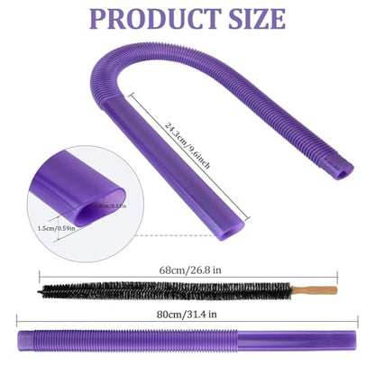 Dryer Vent Lint Vacuum Atttachments Kit and Crevice Tool for Dyson Gen 5 V15 V12 V11 V10 V8 V7 Detect Outsize Slim Absolute Cyclone Vacuum Cleaner Nozzle Flexible Dryer Lint Remove Hose Cleaner Kit - style: Dryer Hose Kit Purple