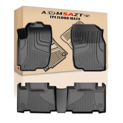 AOMSAZTO Floor Mats Compatible with 2013-2018 Toyota RAV4 All Weather Floor Liner TPE Custom Fit Mats for Toyota RAV4 1st & 2nd Row Car Mats - style: 2013-2018 | For Toyota Rav4 Floor Mats