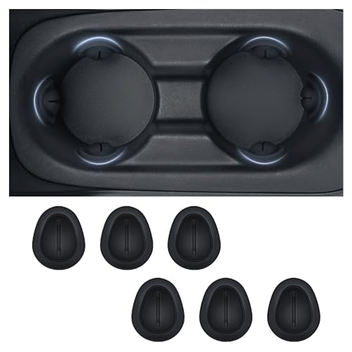 2026 Latest Car Cup Holder Insert/Holder Position Limiter - Anti Shake Silicone Car Coasters Bottle Stabilizers with Self-Adhesive - Car Must Haves Cup Holder Inserts for Car Truck SUV (6PCS) - color: 6PCS