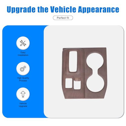 Gear Shift Panel Cover Trim Compatible with Honda Pilot 2023 2024 2025 Accessories, ABS Automotive Center Consoles Cup Holder Panel Cover Anti-Scratch Protector, 1PCS (Pear Wood Grain) - color: Pear Wood Grain
