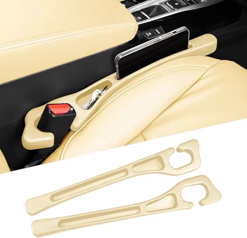 Car Seat Gap Filler, Car Seat Accessories, Car Organizers and Storage with Phone Holder, Car Organizer Fit Sedan SUV Truck Beige Set of 2 - color: Beige, size: 1.15 Inch Car Seat Gap Filler