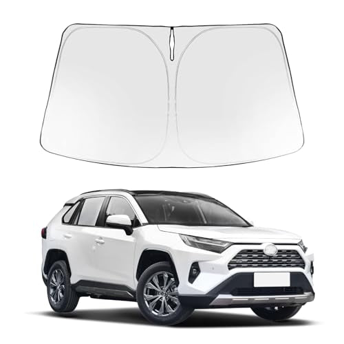 for 2019-2026 Toyota RAV4 - Premium Sunshade for Ultimate Heat & UV Protection, Foldable Front Windshield Sun Shade for SUV Crossover, TRD Off-Road, LE XLE XSE Hybrid Adventure Accessories - size: for Toyota RAV4 2019-2026