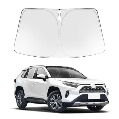 for 2019-2026 Toyota RAV4 - Premium Sunshade for Ultimate Heat & UV Protection, Foldable Front Windshield Sun Shade for SUV Crossover, TRD Off-Road, LE XLE XSE Hybrid Adventure Accessories - size: for Toyota RAV4 2019-2026