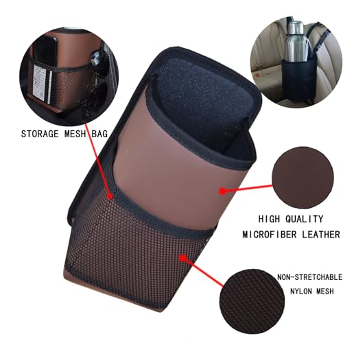 Large Car Cup Holder Expander, Fits Large 24/36/40/46oz Water Bottles, Big Drinks Holder Bag- Universal Auto Vehicle for Cars, SUV & Truck RV's Golf-carts (Black) - color: Black