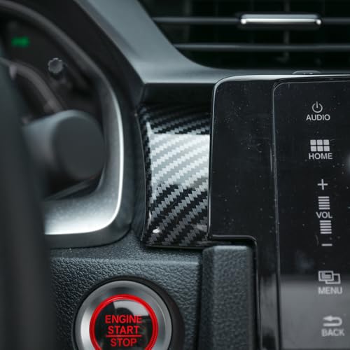 YINGTUU for Honda Civic Accessories 10th Gen 2016 2017 2018 2019 2020 2021 Interior Car Center Console Trim Panel Sticker Protection Carbon Fiber Pattern - color: Dashboard Panel Cover