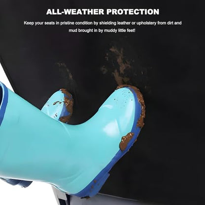 2 PCS Kick Mats Backseat Protector, Large Protective Kick Mat Waterproof Car Back Seat Cover, Universal Back Seat Protector for Vehicles Protect from Dirt Mud Scratches
