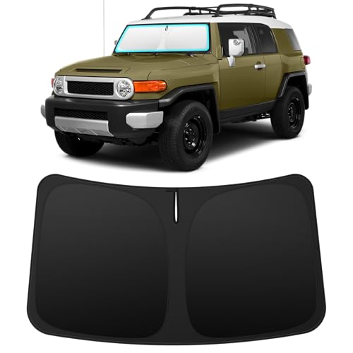 INSAUTO Custom Fit Windshield Sun Shade Accessories for Toyota FJ Cruiser 2007-2014, Foldable Front Window Sunshade, UV & Heat Reflector, Keeps Interior Cool, Includes Storage Bag - size: for 2007-2014 Toyota FJ Cruiser