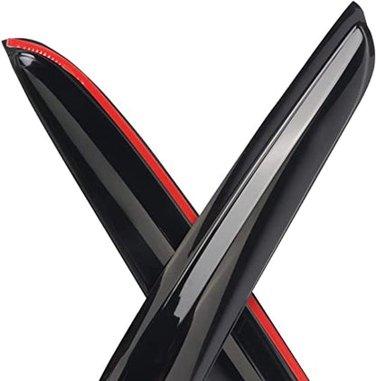 Tape-on Side Window Visor Deflector Rain Guard Set for 2011-2022 Dodge Charger Side Window Visor Rain Sun Wind Deflectors Guard Vent Shade Black 4 PCS 94313 - size: 2011-2022 Dodge Charger