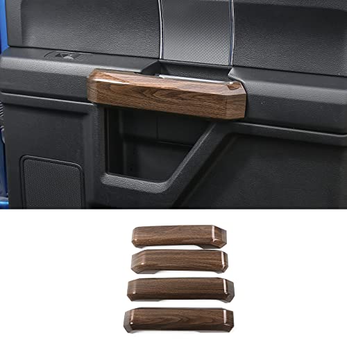 Voodonala Wood Grain Inner Door Handle Covers Trim for Ford F150 2015 2016 2017 2018 2019 2020 (ABS,4Pcs/Set) - color: Wood, size: 4 Pieces