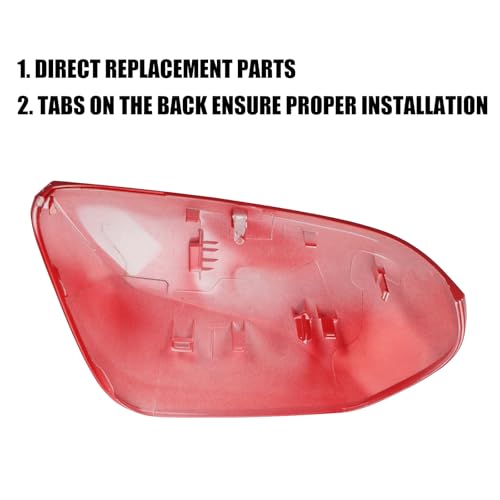 Right Passenger Side Car Mirror Cap Cover Compatible with Toyota Prius 2016 2017 2018 2019 2020 2021, Direct Replacement, 87915-47070, Red - color: red, size: Right