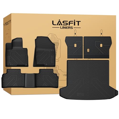 LASFIT Floor Mats & Cargo Mat with Seatback for Hyundai Tucson Gas 2026 2025 2024 2023 2022 SEL/SEL Convenience/SE/XRT, All Weather TPE Car Mats Custom Fit Tucson 2022-2026 Floor Liners & Trunk Mat - size: 2)For Hyundai Tucson | 2022-2026 | Gas