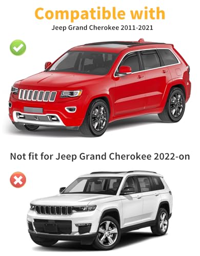 in-Channel Window Rain Guards Fit for Jeep Grand Cherokee(Limited) 2011-2021 Extra Durable Window Visors Window Deflectors Vent Visors Vent Shades Car Accessories-4 pcs 2-Q18 - size: Fit for 2011-2021 Jeep Grand Cherokee