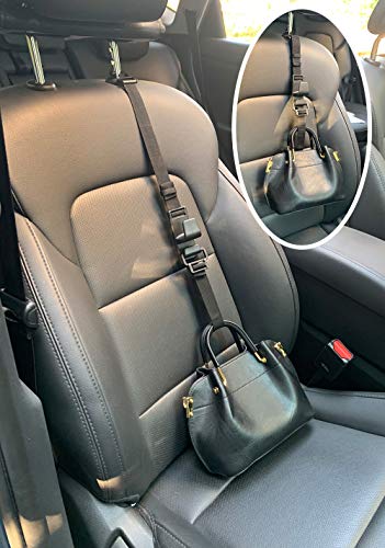 4-Pack Headrest Hooks for Car Universal Interior Auto Vehicle Back Front Seat Hanger Holder Organizer for Handbags Purses Coats and Grocery Bags - size: 4pack