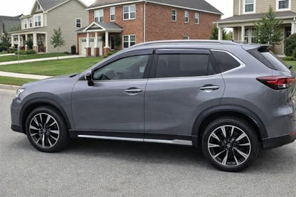 2014-2020 Tape-On Rain Guards for Nissan Rogue Side Window Visor Deflectors Extra Thick Vent Shades 2015 2016 2017 2018 2019 - size: For Nissan Rogue 2014-2020