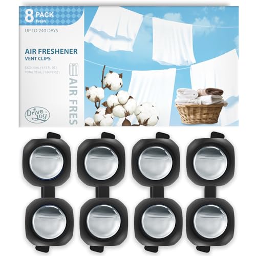 Car Air Freshener Vent Clips, 8 Pack, Provides Long-Lasting Scent, Up to 240 Days (Linen) - color: Linen