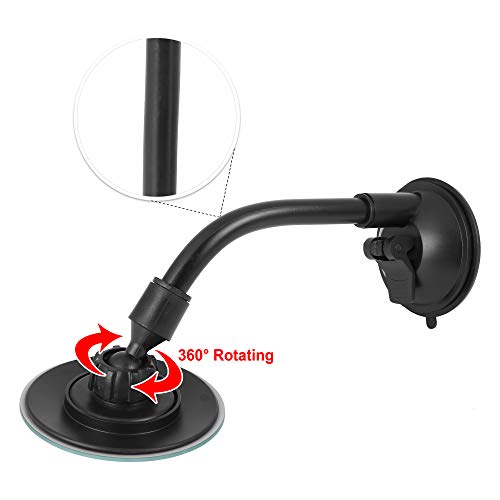Blind Spot Adjustable Car Mirror Rotate Suction Cup Black Arm Rearview Mirror for All Universal Vehicles