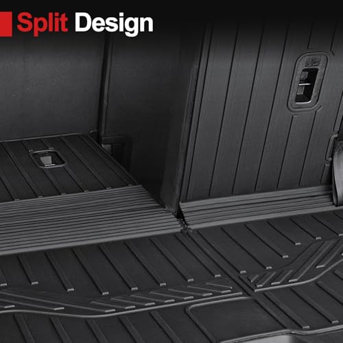Cargo Mat Backrest Mat for 2016-2022 Honda Pilot 8 Passengers (No Elite Models), All Weather TPE Car Liner Car Mat for 2022 Honda Pilot Accessories - size: for 2016-2022 Honda Pilot Cargo Mats