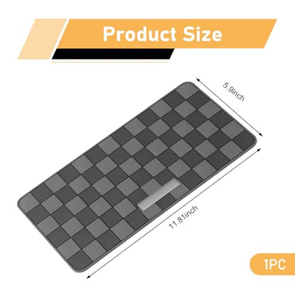 Car Dashboard Non Slip Mat, Heat-Resistant PVC Grid Dash Pad, Multifunction Car Anti Slip Mat, Universal Sticky Storage Pad for Phones Keys Glass Coins (Gray) - color: Gray