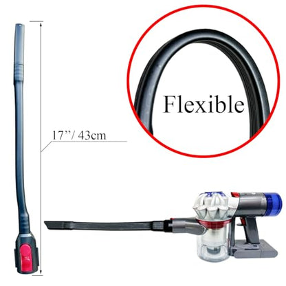 Flexible Crevice Tool for Dyson V7 V8 V10 V11 V15 Gen5 Cordless Vacuums - Vacuum Accessories & Attachments for Dryer Vent, Car Detailing and Corners Cleaning - Dryer Vent Cleaner Kit