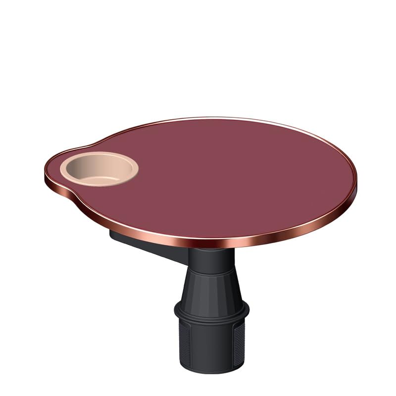 Car Tray Table, 360° Rotating Front Seat Laptop Desk with Adjustable Arm, Multifunctional Floating Table with Cup Holder for Driver & Passenger, Universal Fit 70–100mm(Nebula Red) - color: Nebula Red