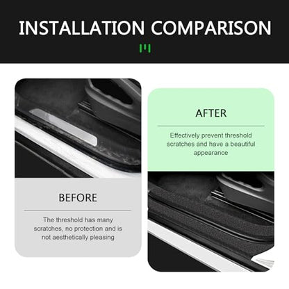 Car Door Entry Guard, 16.4FT Anti-Slip Sill Trim Protection Strips, Anti Collision Scuff Car Door Sill Protector, Waterproof Automotive Entry Guard Protector Sticker for Most Cars (16ft x 7cm)