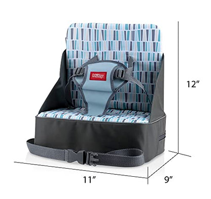 Nuby Easy Go Booster Seat - Travel Booster Seat for Babies and Toddlers - Holds Up to 35 Pounds - 9+ Months - Gray - color: Gray
