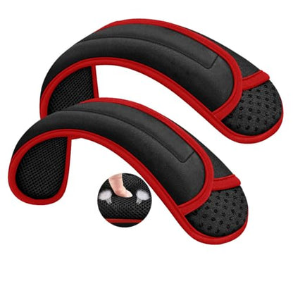 ZINZ 2-Pack Universal Shoulder Pad with Ultra Thick Cushion for Bag Luggage Bag Crossbody, Plus Long & Anti-Slip & Breathable,Black-Wine Edge - color: Black-Wine edge