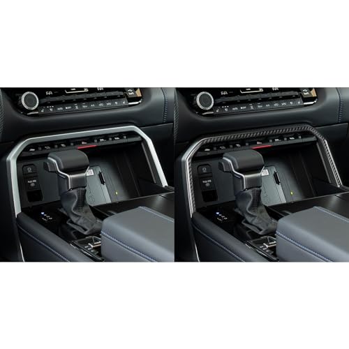 NVCNX Real Premium Carbon Fiber for Toyota Tundra 2022-2026 / Sequoia 2023-2026 2024 2025 Truck Pickup SUV Car Center Console Frame Cover Interior Trim Accessories Thick Overlay Sticker Decal 1PC - color: Center Console Frame Trim