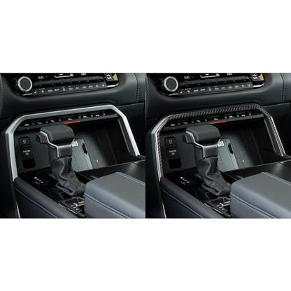 NVCNX Real Premium Carbon Fiber for Toyota Tundra 2022-2026 / Sequoia 2023-2026 2024 2025 Truck Pickup SUV Car Center Console Frame Cover Interior Trim Accessories Thick Overlay Sticker Decal 1PC - color: Center Console Frame Trim