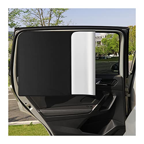 Ziciner Car Window Sun Shade（Only for Metal Frame）, 2 Pcs Auto Side Rear Magnetic Windshield Curtains, Sun Heat Blocker and UV Rays Protector, Universal Window Covers for Car, SUV (Silver-Back Window) - color: Silver-Back Window
